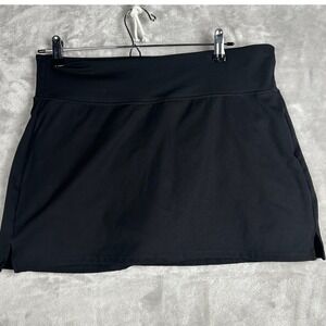 DKNY SPORT XL Black Athletic Skort Skirt Shorts Activewear Womens Plus Size